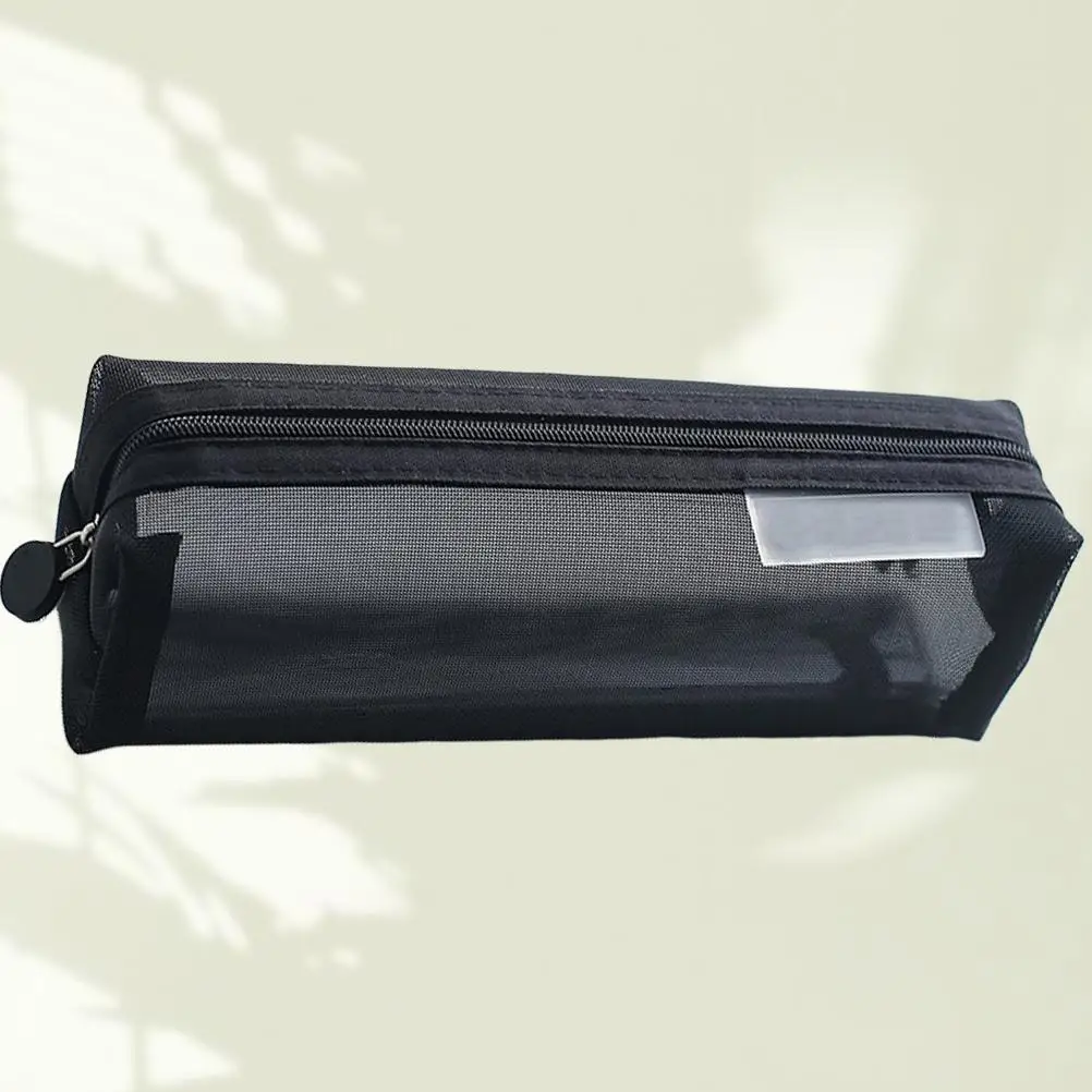Pencil Case Bag Mesh Holder Students Stationery Transparent Lightweight Portable Pen Container Storage School