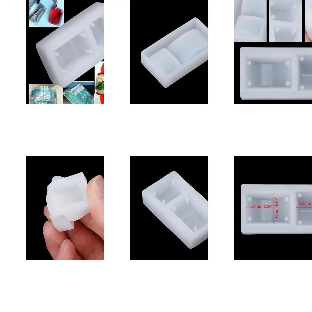 

DIY прямоугольная форма для браслета силиконовая литейная форма с прозрачным браслетом из смолы с отверстием