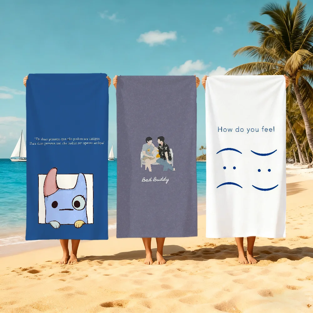 B-bad cool B-buddy Towel Large Quick-Drying Microfiber soft Beach Towel for Travel Fitness Sauna Bathing Camping