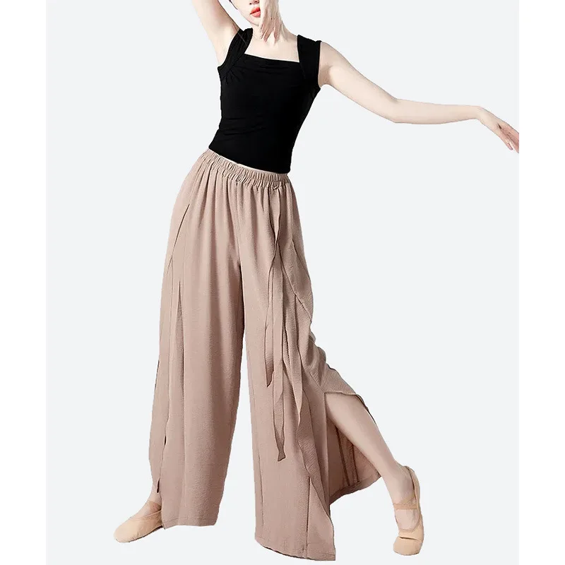 

Dance pants classical dance practice suit female Chinese modern performance suit adult streamer wide-leg trousers