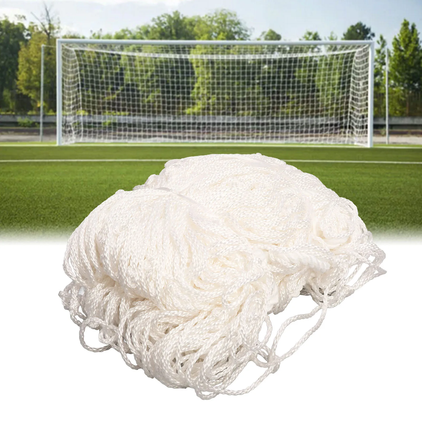 Soccer Net Professional Standard 9.8x6.6ft 3 Strands Tight Woven Sturdy Polypropylene Goal Net Replacement For Soccer Match