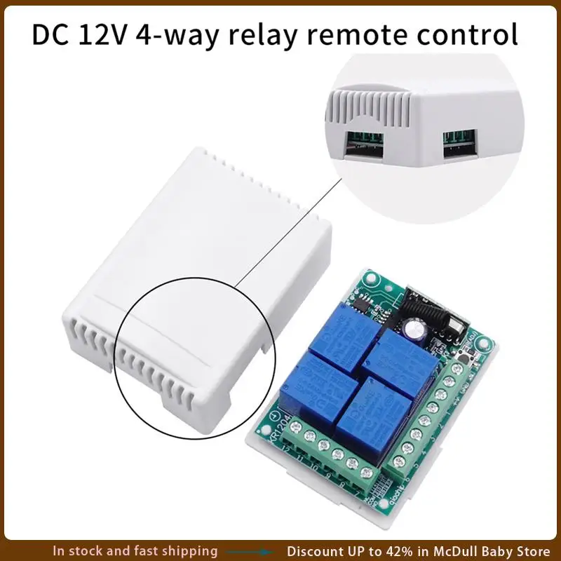 

ABJA-Беспроводной пульт дистанционного управления с 4-канальным пультом дистанционного управления для гаража, 433 МГц, прочный