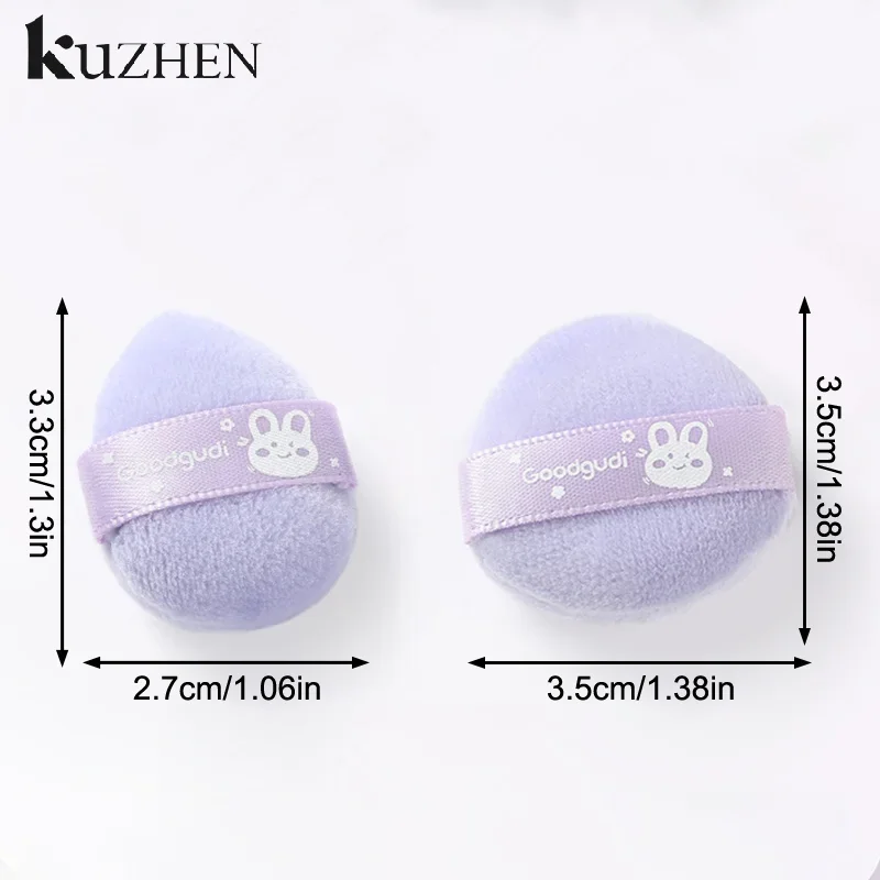 4pcs/box Mini Facial Powder Foundation Puff Portable Soft Cosmetic Puff For Makeup Application Beauty Tool Essential Make Up