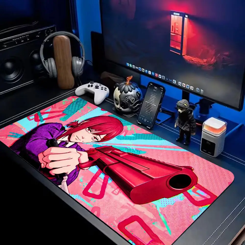 Japanese anime C-Chainsaw Man Mouse Pad Extra Large XXL Extended Gaming Desk Mat Customizable natural non-slip rubber