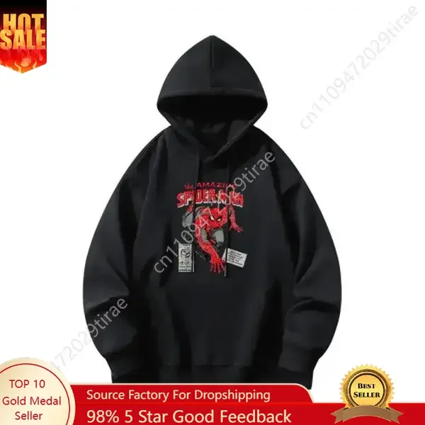 

Marvel Amazing Spider-Man 280g Hoodie in Polyester Blend with Red Graphic Design for Men Medium Size