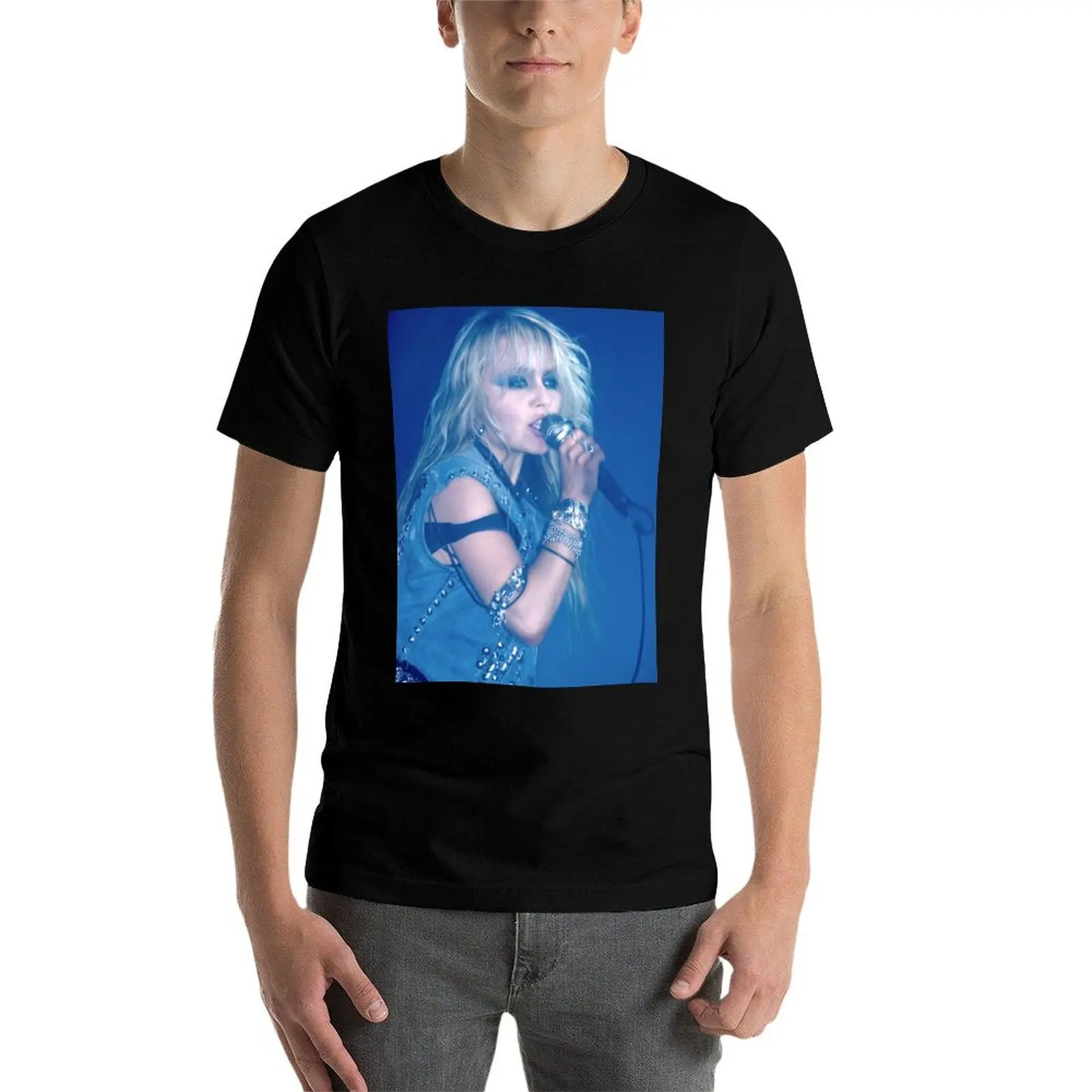 

Doro Pesch Warlock Photograph T-Shirt cotton t shirts man 100% cotton t shirt pack anime tshirt T-Shirt