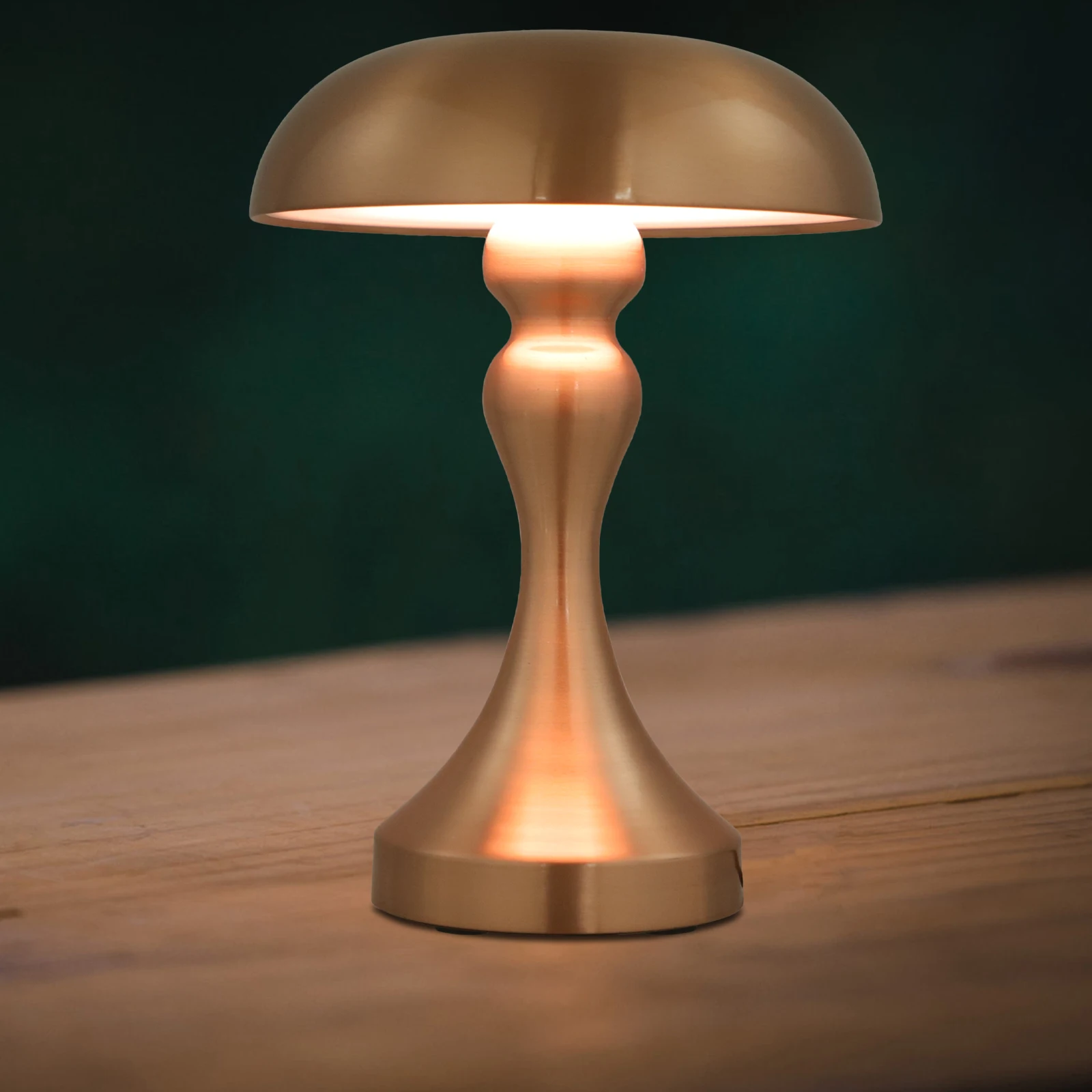 

Mushroom Table Lamp 3 Colors Touch Dimming USB Night Light Bedroom Study Living Room Decorative Metal Desktop Lamps Small