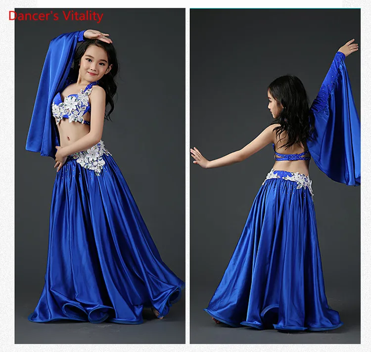 Luxury High Quality Bellydance Costumes Kid Girls Belly Dance Stage Competition Performance bra Top + Skirt 2pcs/set