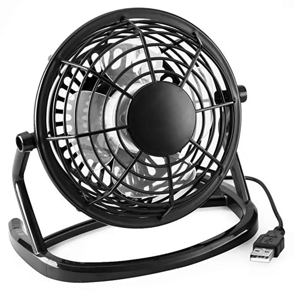 USB Silent Fan Desk Cooler for Laptop Notebook Desktop PC Office Summer Cooling Fan 4 Blades Rotatable USB Mini Fans Socket