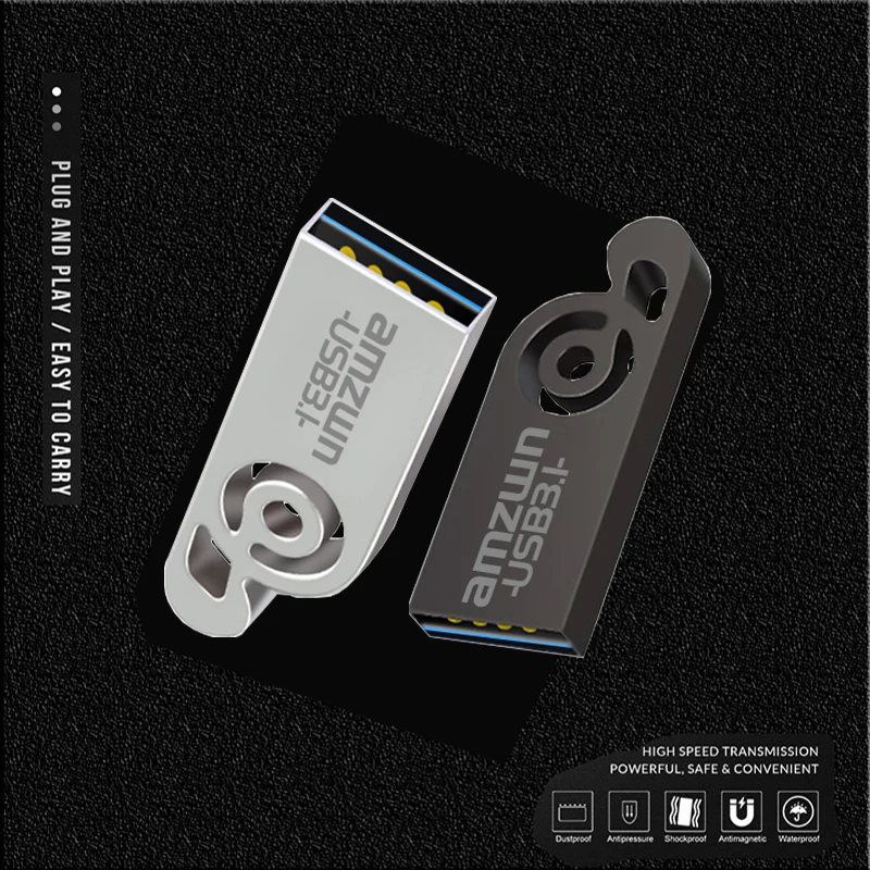 Mini Usb  stick Memory 16GB 32GB 64GB 128GB usb3.1 High-speed USB Pendrive Metal For PC Computer storage