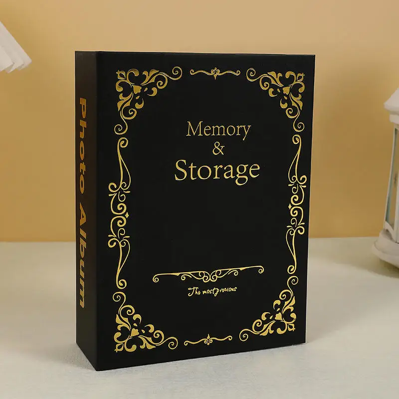 Album photo portable de luxe doré, 6 pouces, 100 pochettes, livre de rangement pour souvenirs, pour la famille, les mariages, le scrapbooking