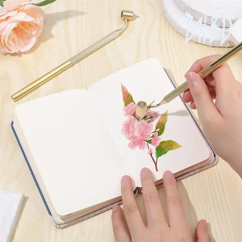Paint Applicator Pen, 0.4/0.7Mm Slanting Fine Line Writer Pen Aluminum Detailing Fluid Writer Pen 2 Pcs