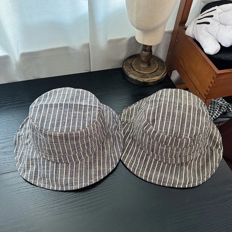 

Винтажные полосатые панамы для женщин: модные универсальные повседневные шляпы-бакеты с плоским козырьком для весны и лета