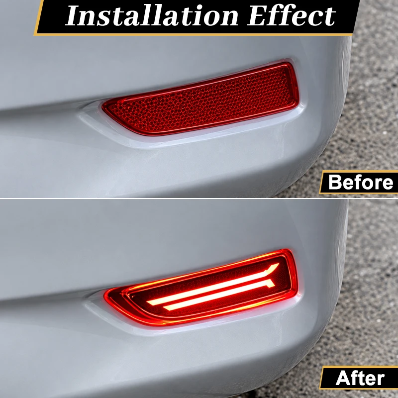 Rear Bumper Reflector LED Lights For 2011-2013 Toyota Corolla Lexus CT200h Tail Brake/Rear Fog Lamp,Sequential Turn Signal Light