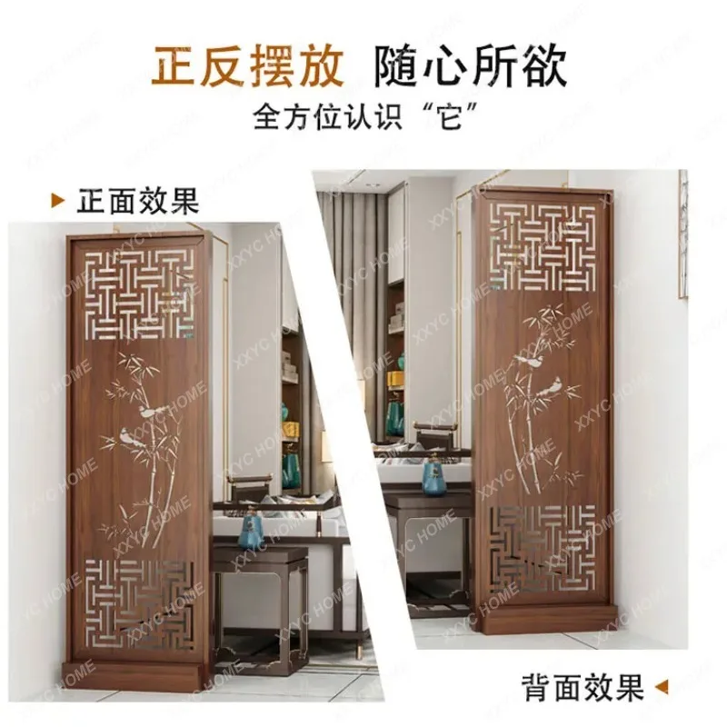 XXNew Chinese Style Screen Partition for Living Room, Movable Office Partition Wall, Entrance Living Room Blocking Screen