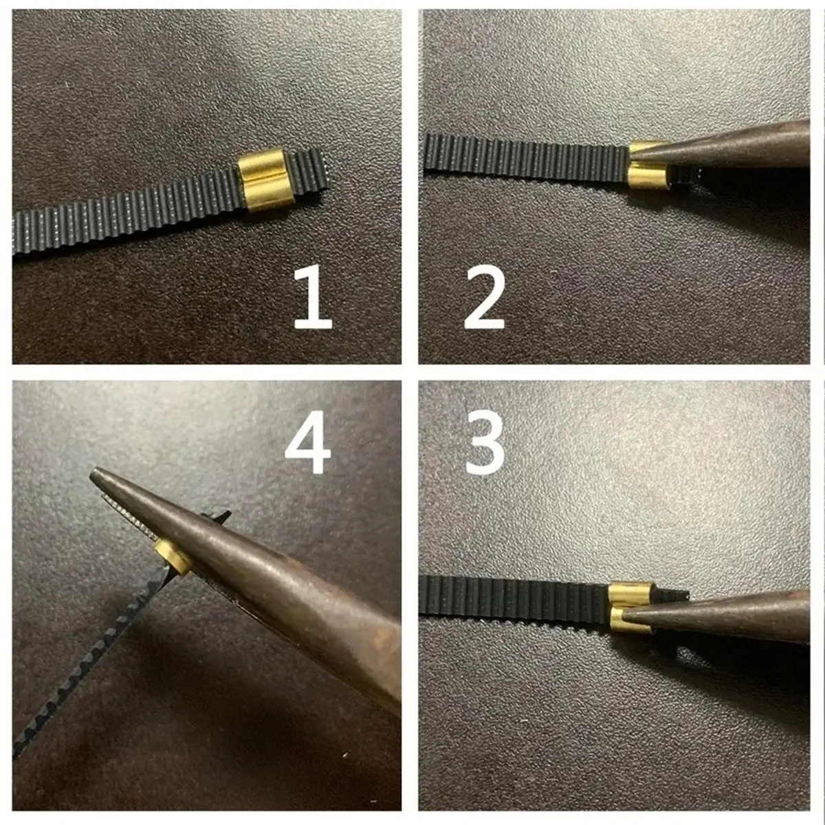 PHONE&GEAR 20pcs 2GT Belt Clamp, Copper Buckle, Wire Cable Connector, 3D Printer Belt Crimps Ends Fits for 6mm 3D Printer Belt
