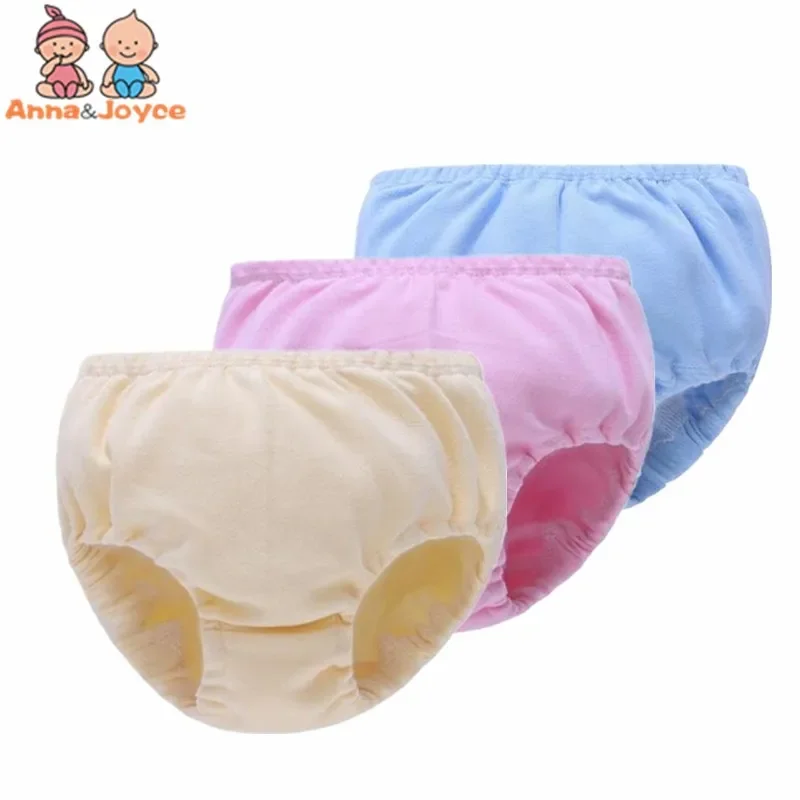 3PC Baby Underwear Infant Nappy Cloth Diapers Cotton Baby Nappy Cotton Panties Underwear Pants80 90 100