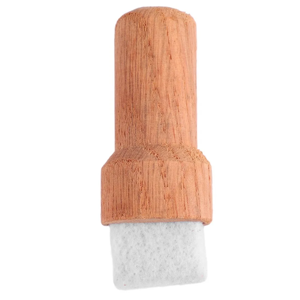 Wood+High Density Felt Guitar Cleaning Brush Wood Handle Wood Color String Cleaning Tool Instrument Maintenance Brush