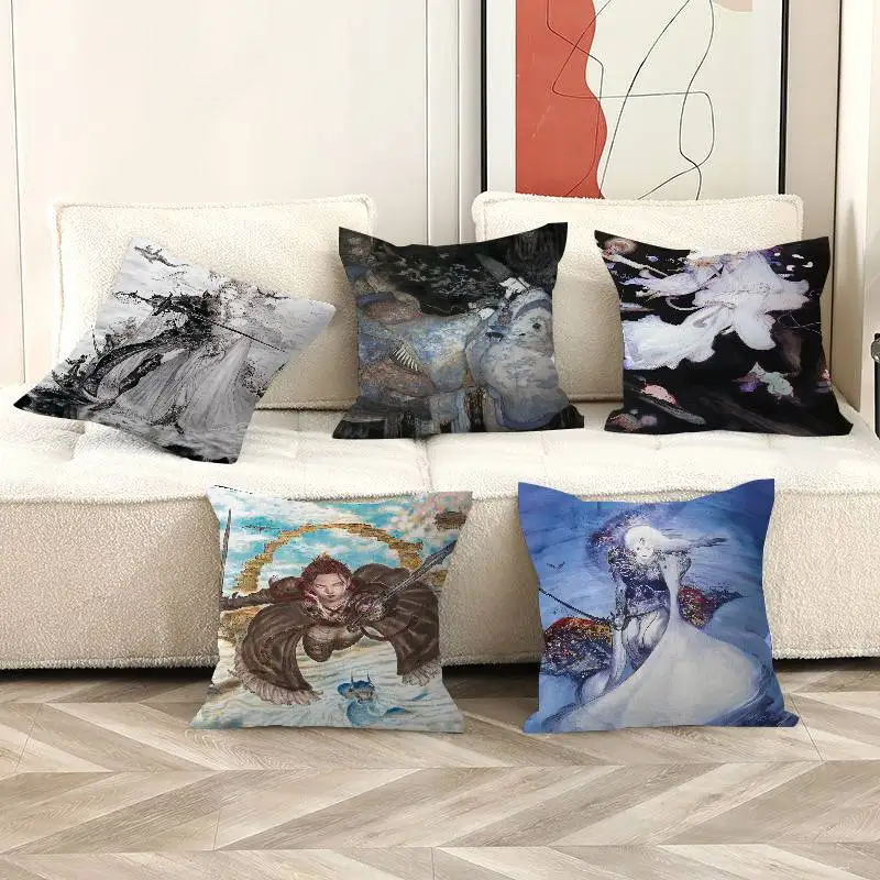 Y-Yoshitaka Amano Art Kissenbezug, Geschenk-Kissenbezug für Schlafzimmer, Zuhause, Sofa, Stuhl, Sitzdekoration, Kissenbezug