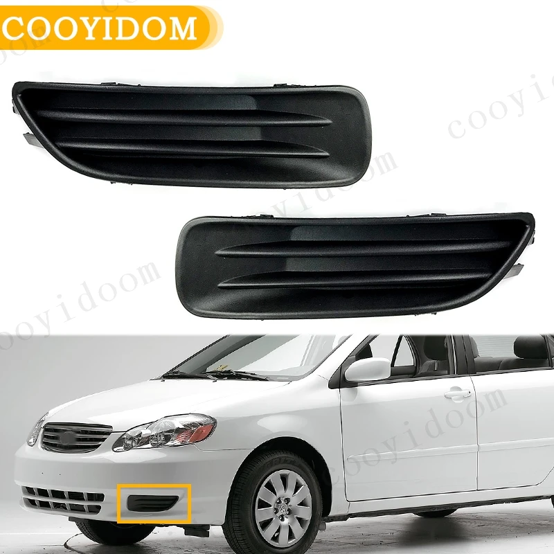 Front Bumper Fog Lamp Cover Grill Driving Lamp Covers Fog Lights Frame For Toyota Corolla 2003 2004 5212802060 Fog Light Cover