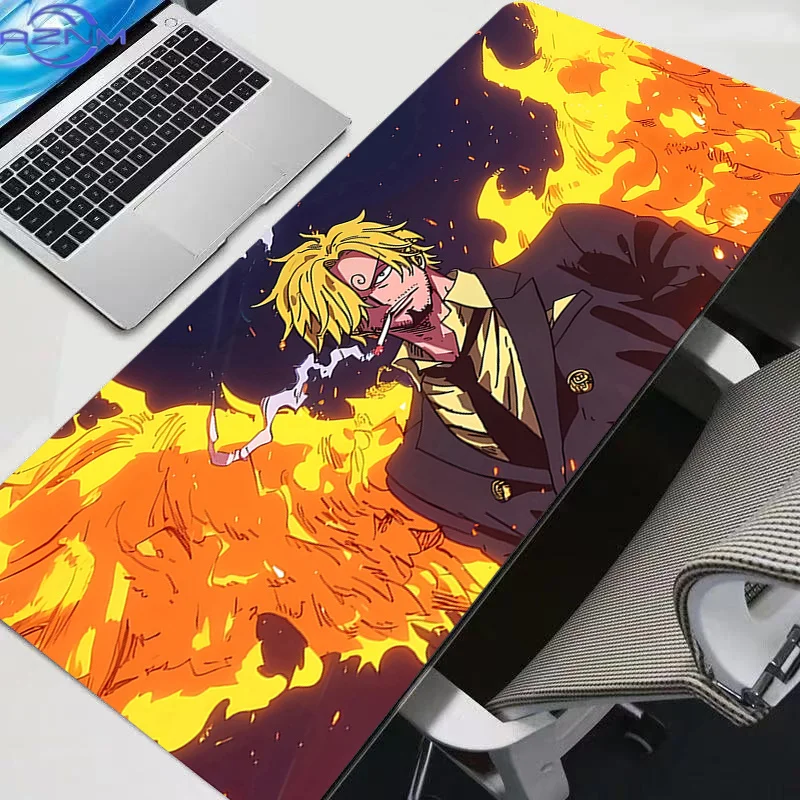 New Mouse Pads Big Notbook One Piece Zoro New Gamer Keyboard NonSlip Rubber Computer Carpet Desk Mat PC Gamer  MousePad