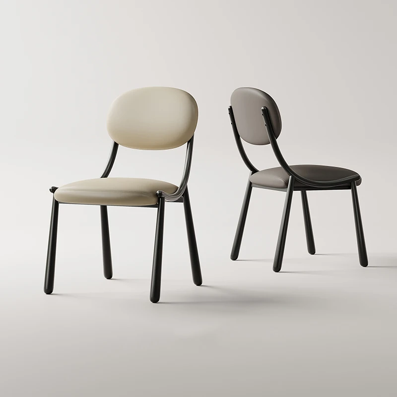 Metal Legs Luxury Dining Chairs Minimalist Wipeable Nordic Design Party Dining Chairs Chaise Lounge Kitchen Home Furniture