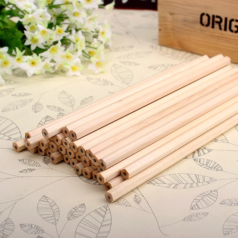 10PCs Practical Natural Wood Pencil HB Black Hexagonal Non-toxic Standard Pencil For Kids Stationery Office School Supplies