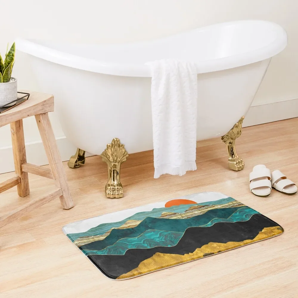 

Turquoise Vista Bath Mat Carpet Anti Slip Wc House Entrance Mat