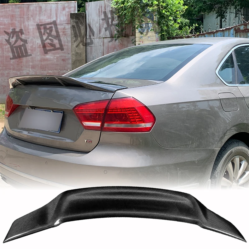 Suitable for 2012-2015 Volkswagen Passat B7 high-quality carbon fiber rear trunk lid spoiler aerodynamic body kit R style