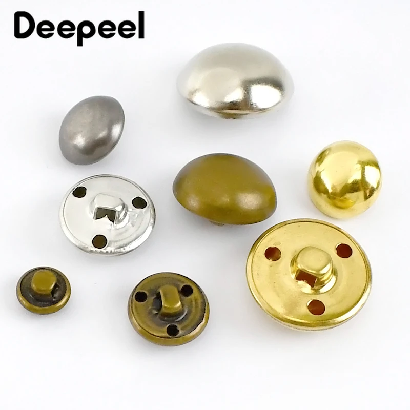 20Pcs Deepeel 15-25mm Okrągłe metalowe guziki Grzyb Trzonek Dekoracyjna klamra Vintage do dżinsów Kurtka Odzież Materiał do szycia