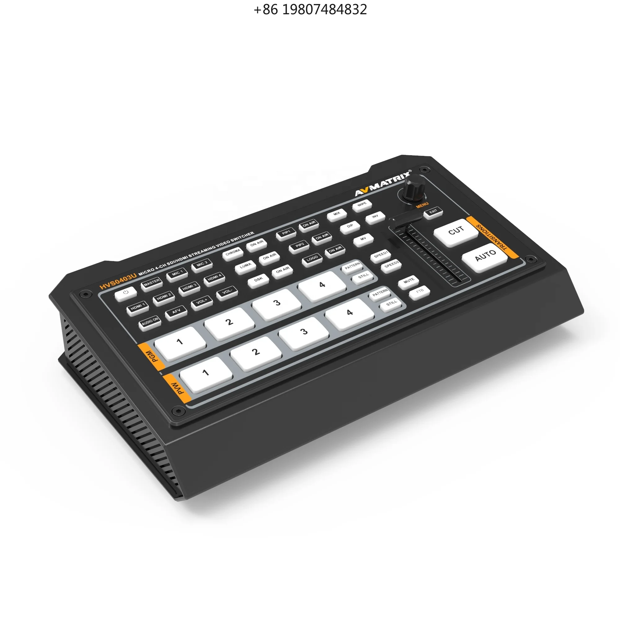 SDI HDMI Video Mixer Live Streaming Switcher HVS0403U Micro 4 Channel