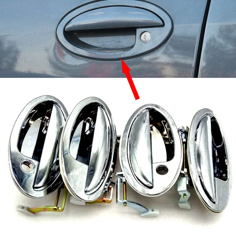 Para lifan 520 520i breez chrome exterior maçaneta da porta cobre acessórios de boa qualidade adesivos de metal estilo do carro