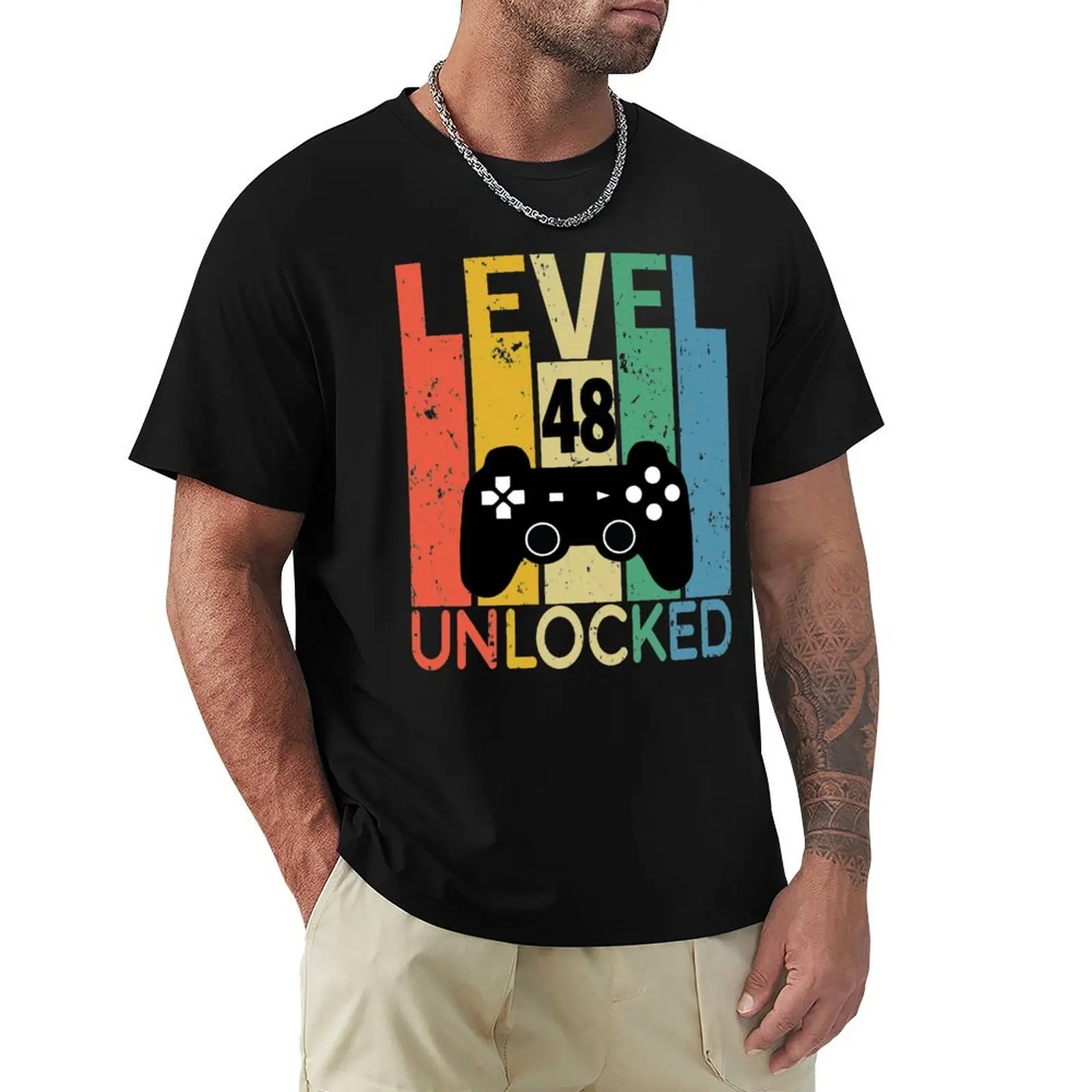 

level 48 unlocked T-shirt aesthetic clothes sublime cute tops mens graphic t-shirts