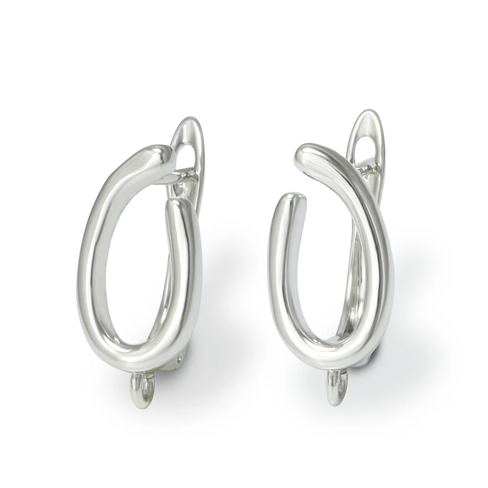1 Pair Earring Hooks 18K Gold/ Rhodium Plated Supplies For Jewelry Wholesale Diy Jewelry Making Accessories For Women image 3