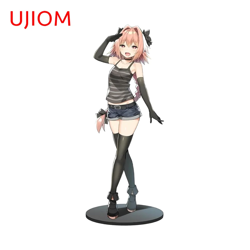 UJIOM Cool Astolfo Girl Wall Sticker Laptop Personality Standing Posture Waterproof JDM Decal Computer Case Decoration Chambre