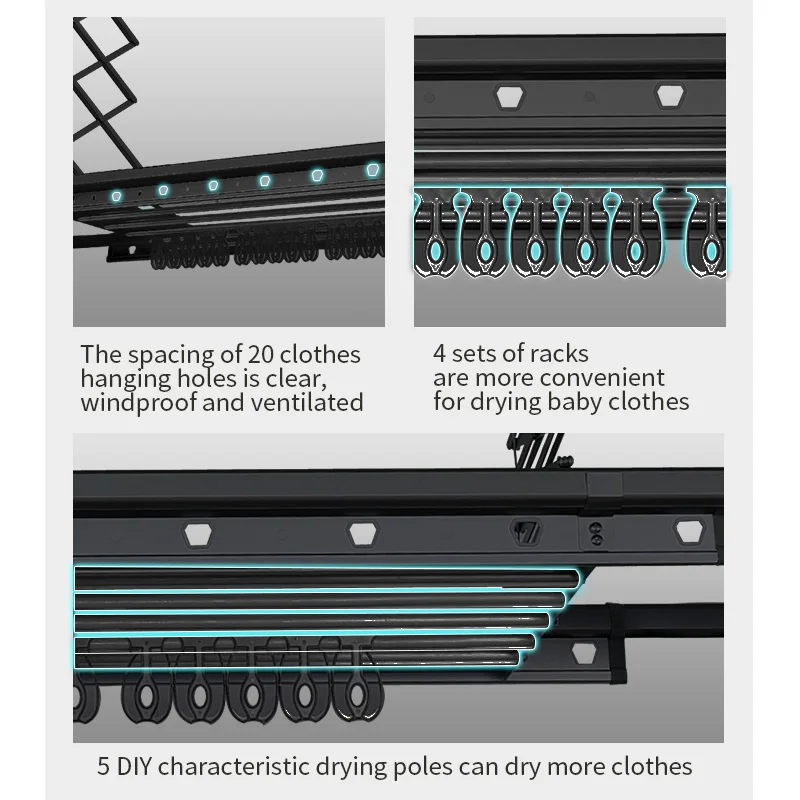 Умные вешалки, Электронные Автоматические Складные потолочные сушилки для белья, вешалки для полотенец для дома и улицы