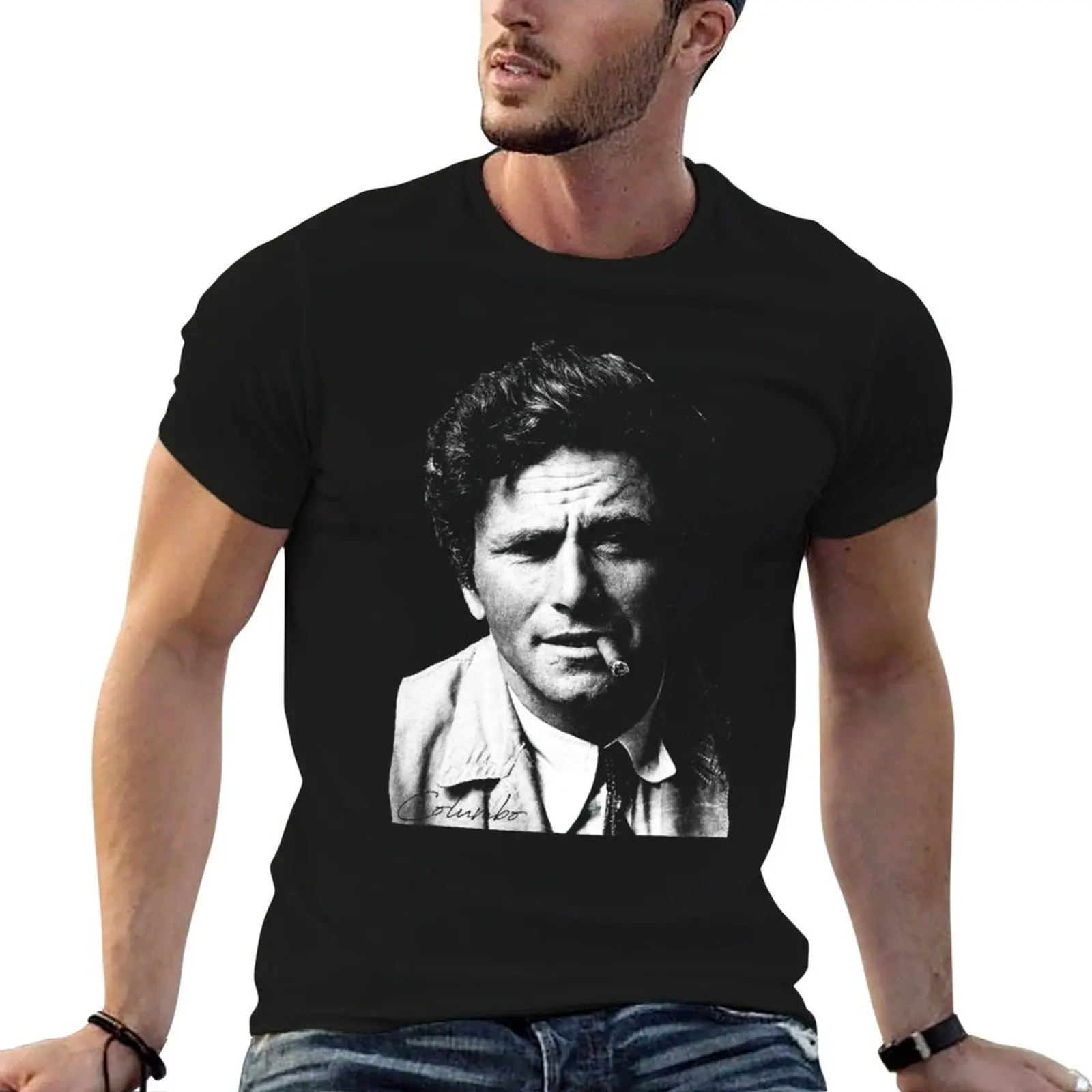 

Columbo Portrait T-Shirt man t shirt designer t shirts for man slim fit cotton t shirts high quality T-shirt
