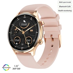 AK50 damski Smart Watch dla kobiet Bluetooth Smartwatch z funkcją dzwonienia luksusowe zegarki na rękę cyfrowy zegarek bransoletka Fitness pasek zegara