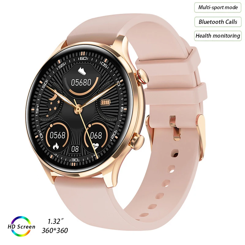 AK50 Ladies Smart Watch for Women Bluetooth Call Smartwatch Luxury Wrist Watches Digital Wristwatch Fitness Bracelet Clock Band