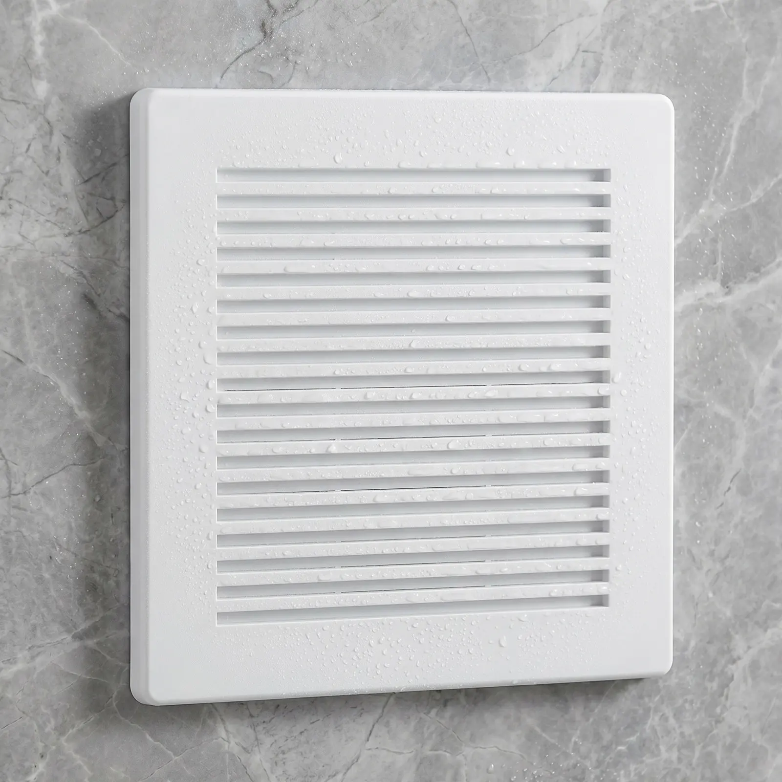 Bathroom Exhaust Fan Cover Spring Loaded 9x9 Ceiling Vent Grille Replacement Wall Mount Plastic Fan Grille for Restroom