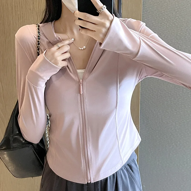 Simplicity Thin Sunscreen Clothing Anti UV Slim Summer Long Sleeved Jacket Waterproof Quick Dry Women's Coat Outdoor Sports