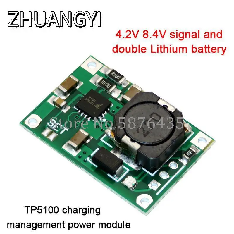 TP5100 2Cells / single lithium ion battery charge Module management compatible 1-2A PCB 18650 4.2V 8.4V rechargeable plate