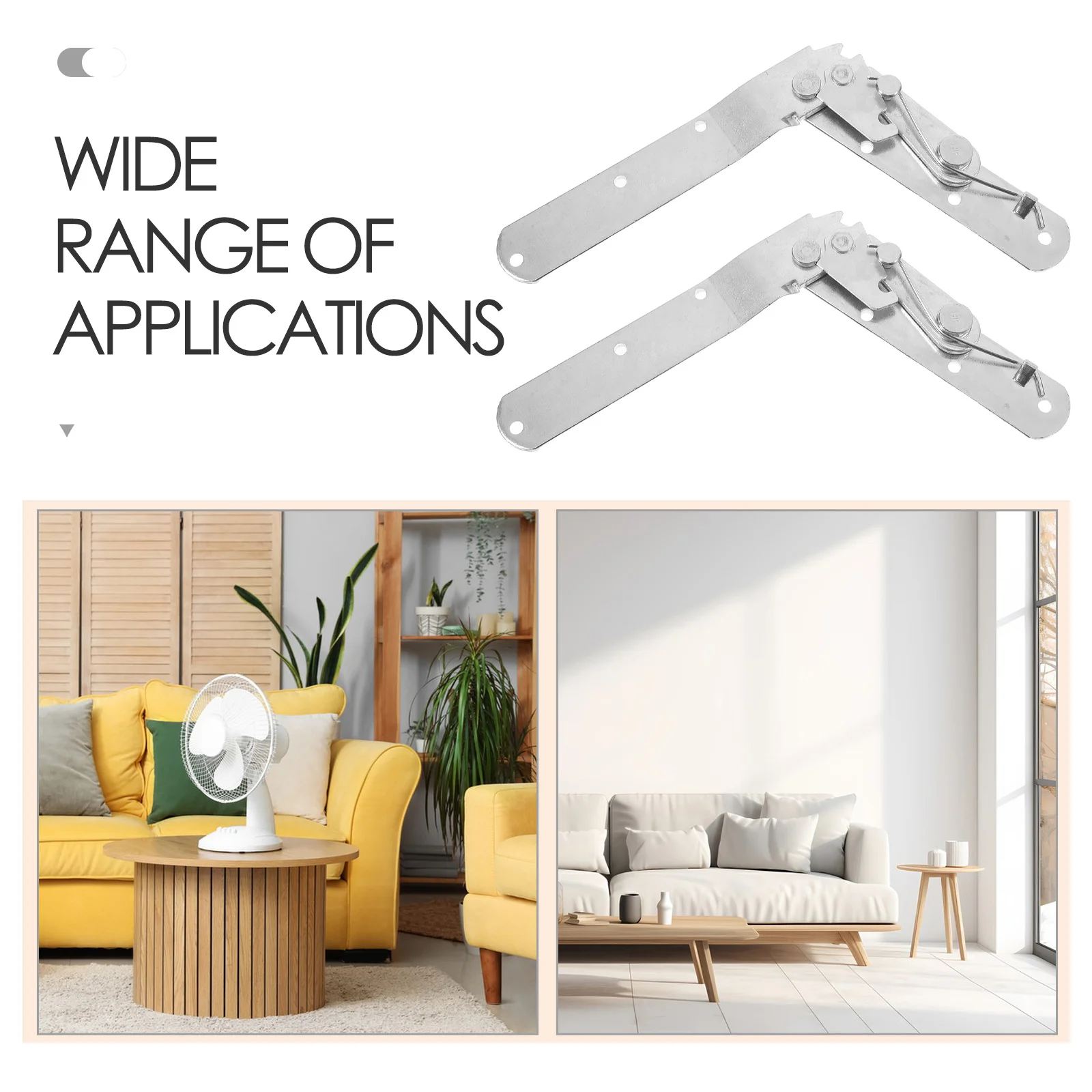 2 قطعة مسند الظهر للأريكة مفصلات قابلة للطي زاوية فضية مجلفنة قابلة للتعديل لأجهزة الأثاث كرسي آلية الربيع السلس #3