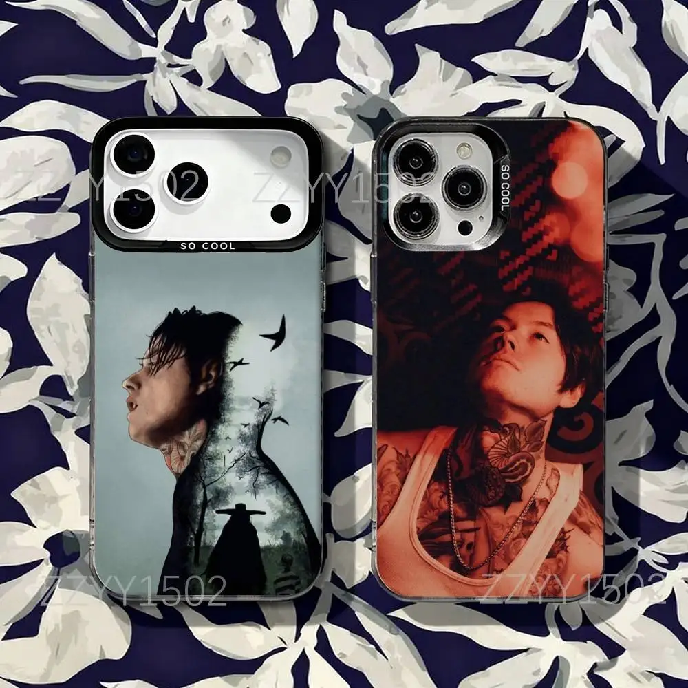 

B-Bad Omens Specter Phone Case For iPhone 17,16,15,14,13,12,X,8,Pro,Max,Plus,SE4,Air,Mini HD Black IMD Matte