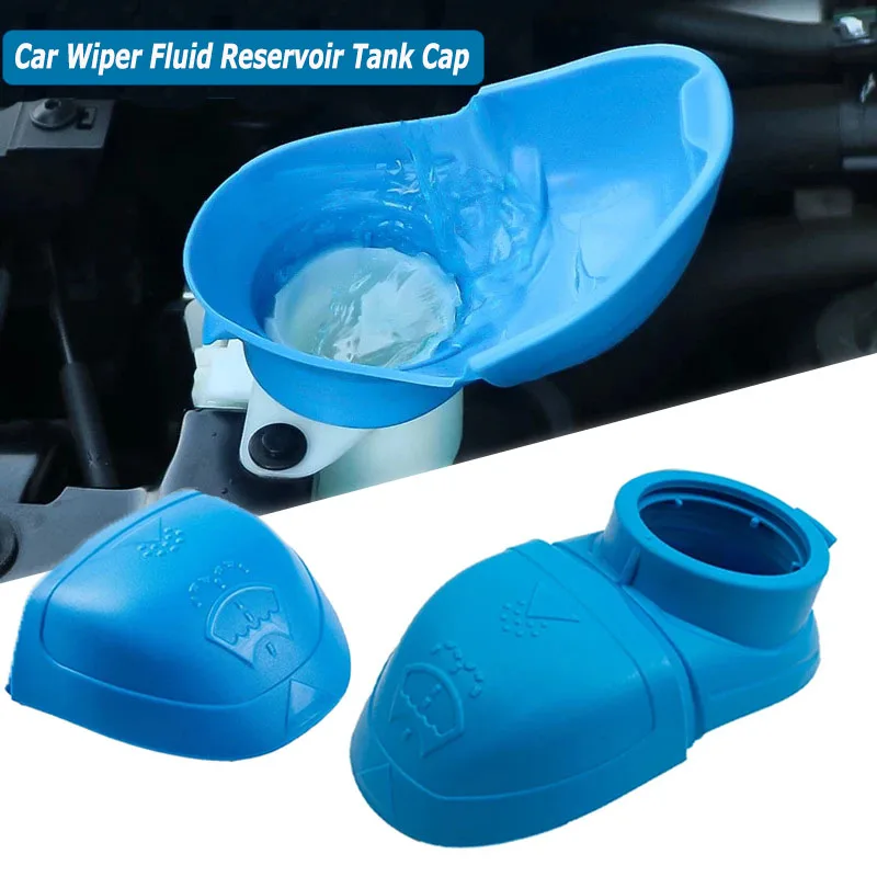 Car Styling Wiper Washer Filler Lid Funnel Tank Reservoir Cap Fluid Wiper Kettle Cover For VW Skoda Audi Auto Interior Accessori
