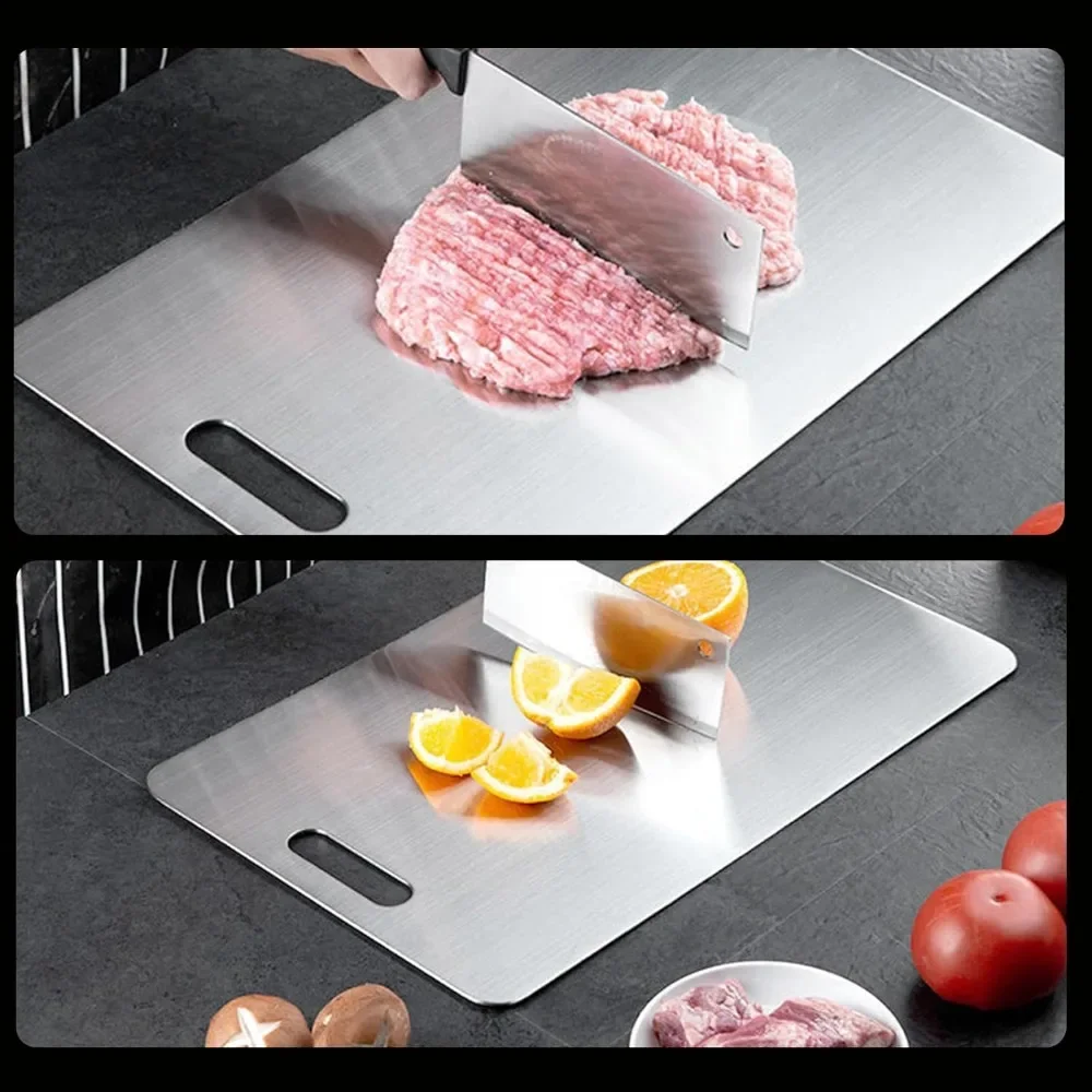 Titanium Cutting Board, Steel Cutting Boards For Kitchen, Stainless Steel Cutting Board 316, Large Double Sided Medical-grade