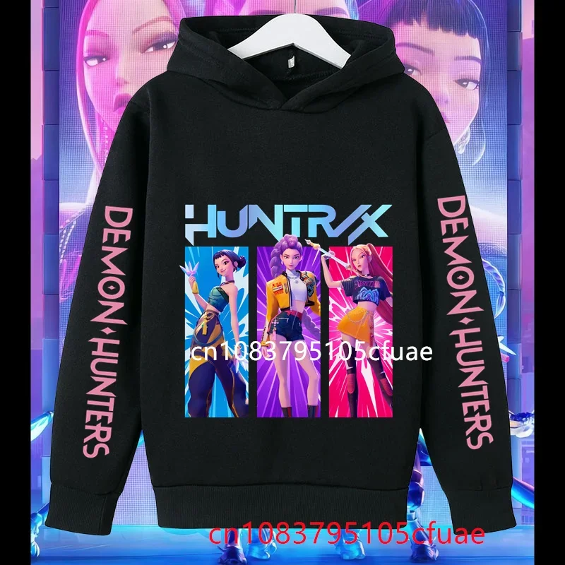 

KPop Demon Hunters Hoodie Girls Fashion Casual Sweatshirt Movie New Kids K-Pop Demon Hunters Hooded Tops Toddler Girl Clothes