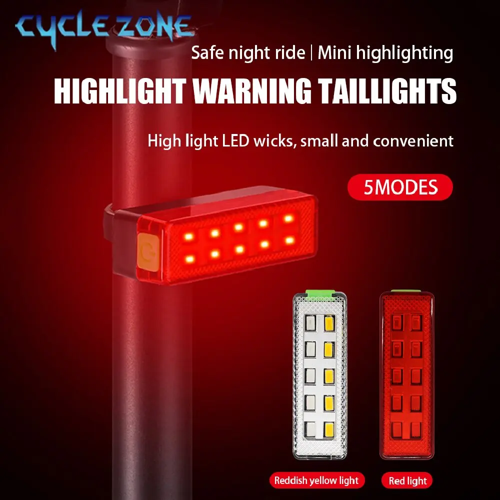 

Bicycle Tail Light Bike Rear Lamp USB Rechargeable LED Bike Warning Light Cycling Seatpost Taillight MTB Accessories and Parts