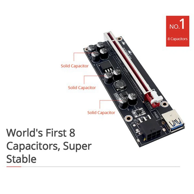 Top-Pci Express Multiplier Pcie 1X To 4/5/6 USB 3.0 Expansion Card Pcie 1 To 4 Hub Riser 009S Pci Express X16 For BTC Mining