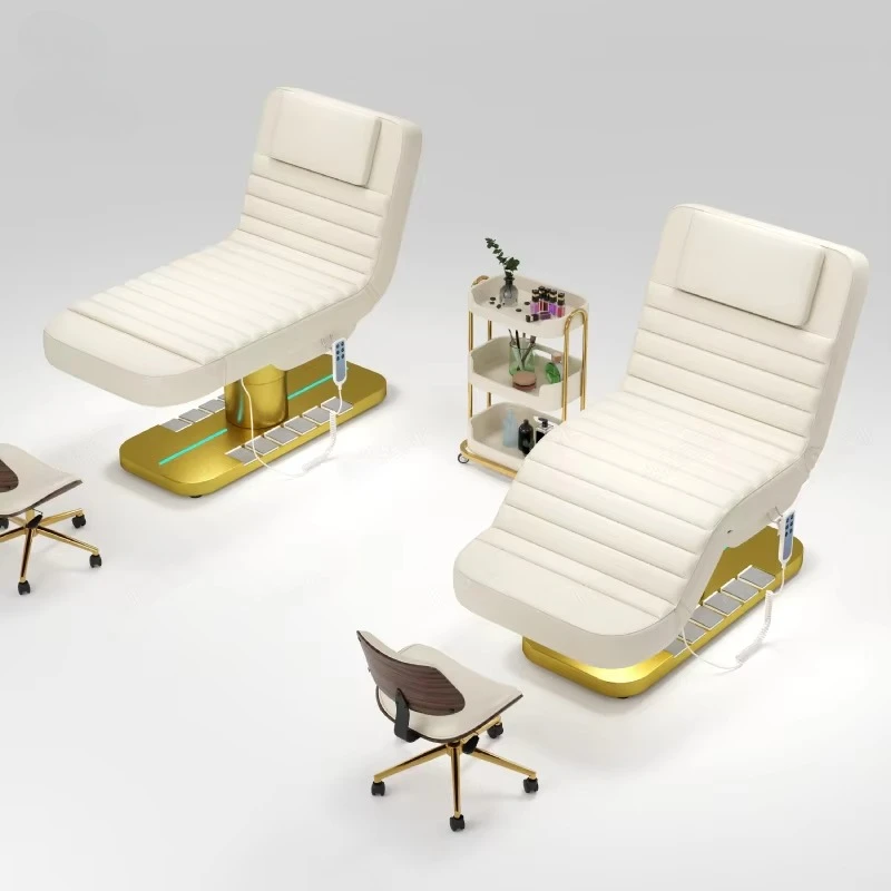 Beauty Salon Eyelash Bed Reclining Aesthetic Chair Electric Beauty Bed Massage Table Facial Lash Bed 4 Motors